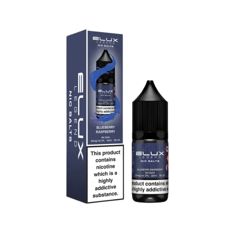  Blue Raspberry / 20mg Elux Legend Nic Salts E-Liquids 10ml Box of 10