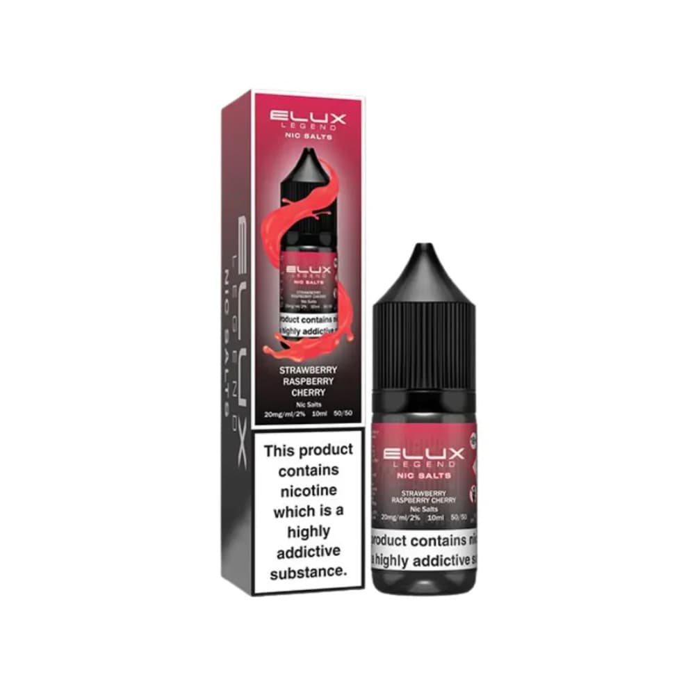  Strawberry Raspberry Cherry / 20mg Elux Legend Nic Salts E-Liquids 10ml Box of 10