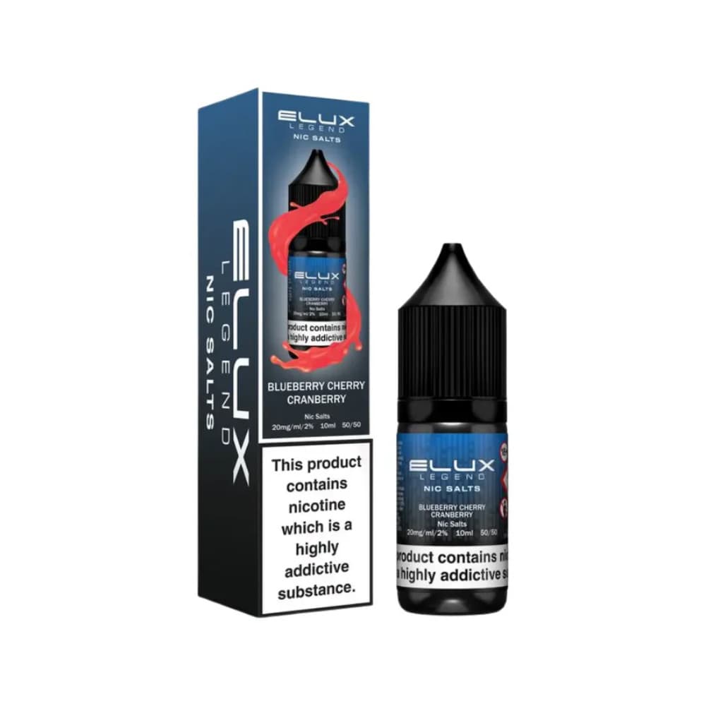 Blueberry Cherry Cranberry / 20mg Elux Legend Nic Salts E-Liquids 10ml Box of 10