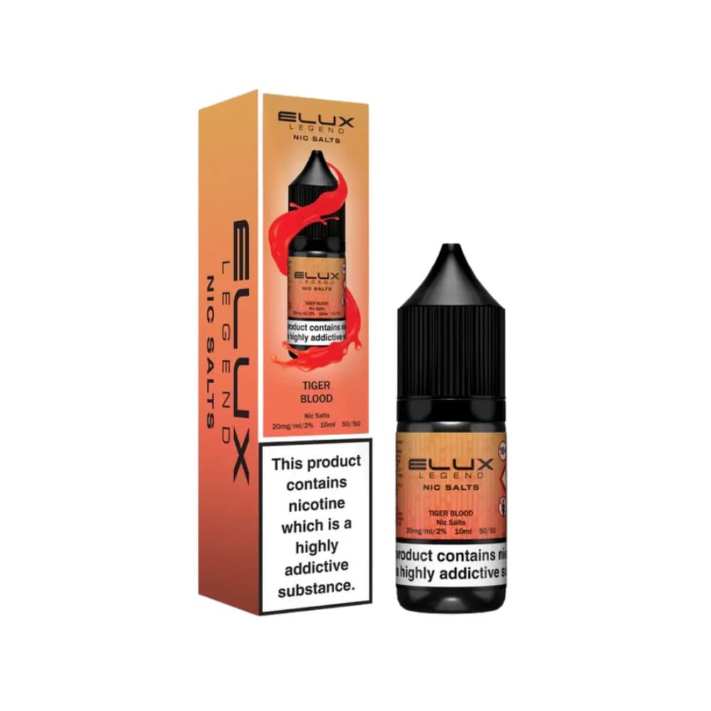  Tiger Blood / 20mg Elux Legend Nic Salts E-Liquids 10ml Box of 10