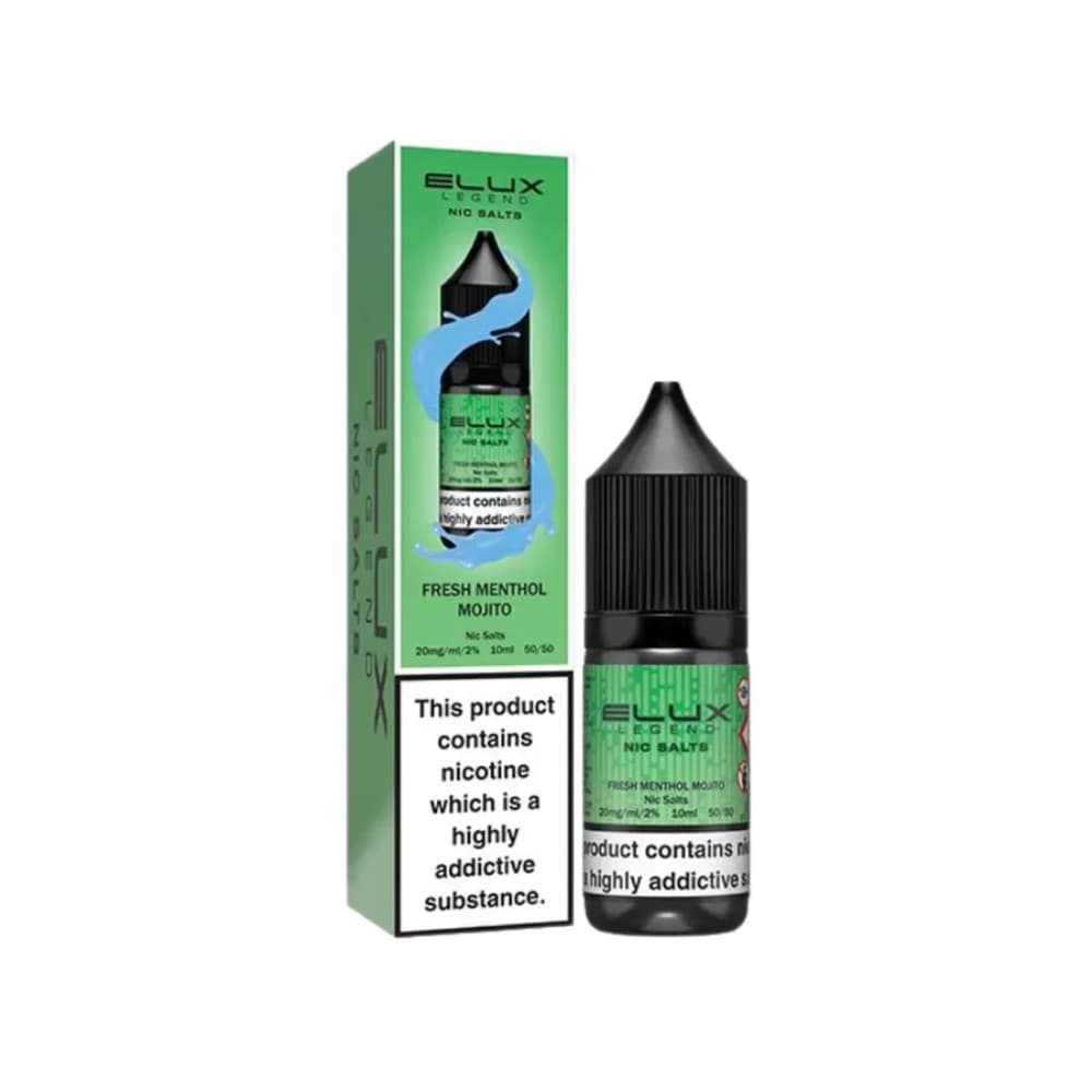 Fresh Menthol Mojito / 20mg Elux Legend Nic Salts E-Liquids 10ml Box of 10