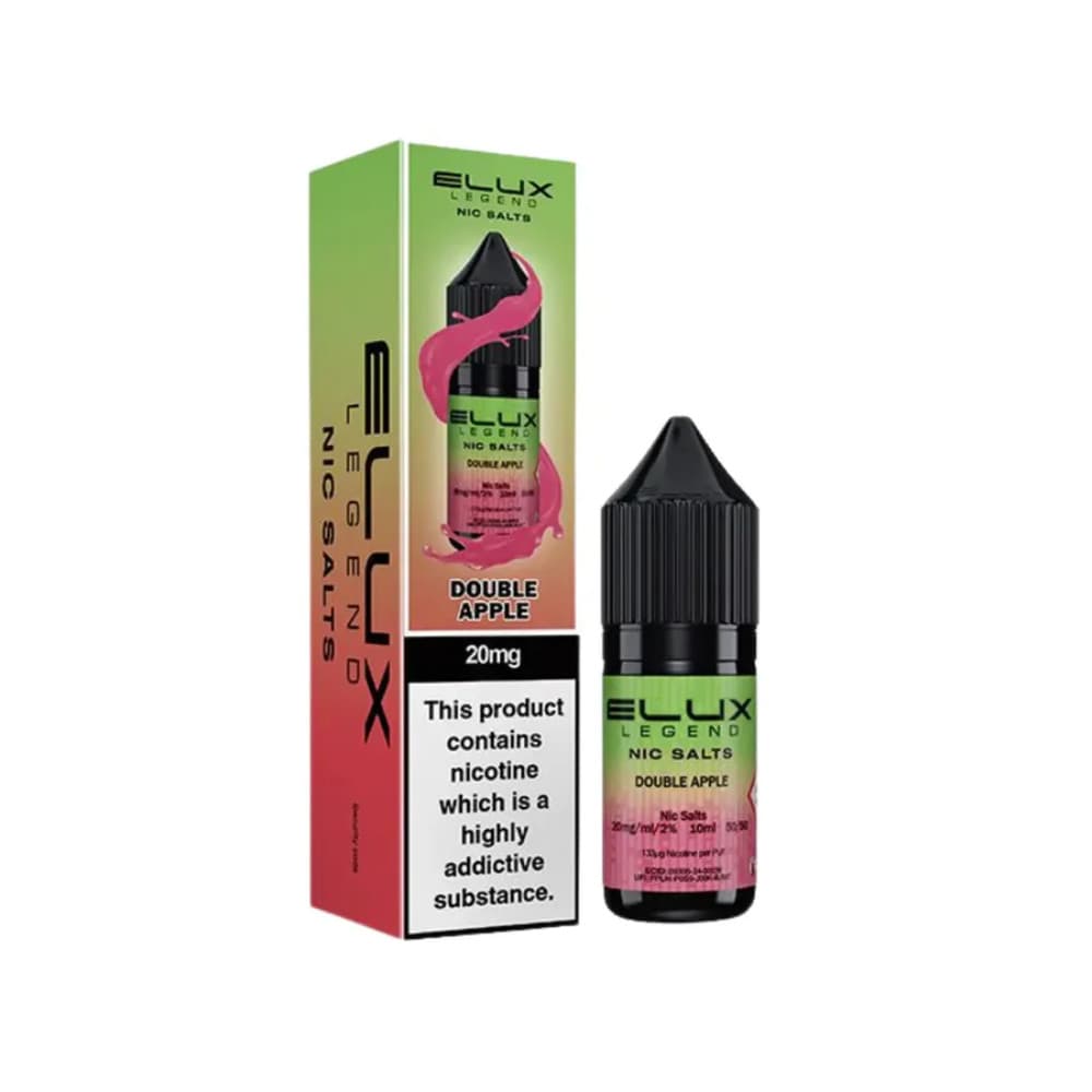  Double Apple / 20mg Elux Legend Nic Salts E-Liquids 10ml Box of 10