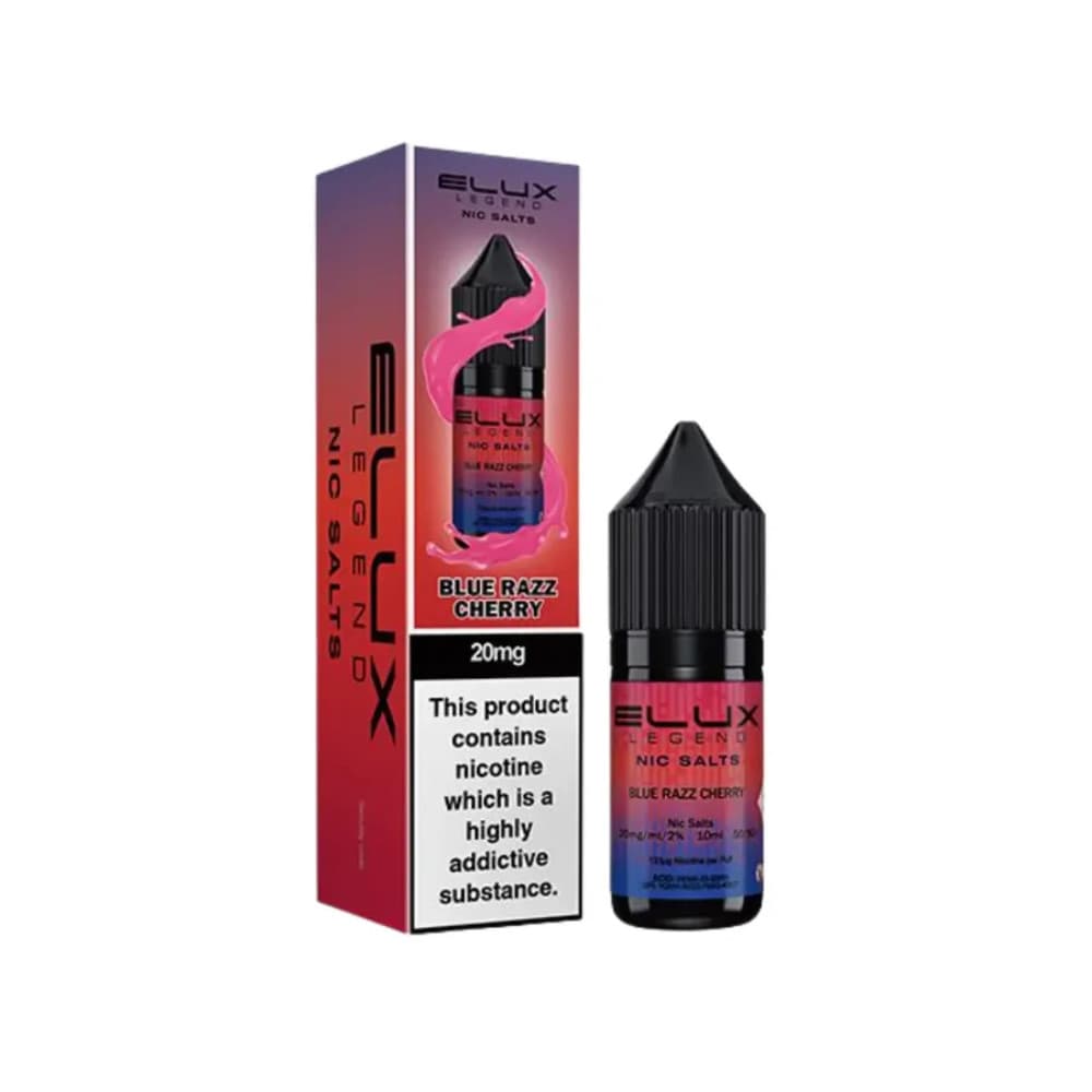  Blue Razz Cherry / 20mg Elux Legend Nic Salts E-Liquids 10ml Box of 10