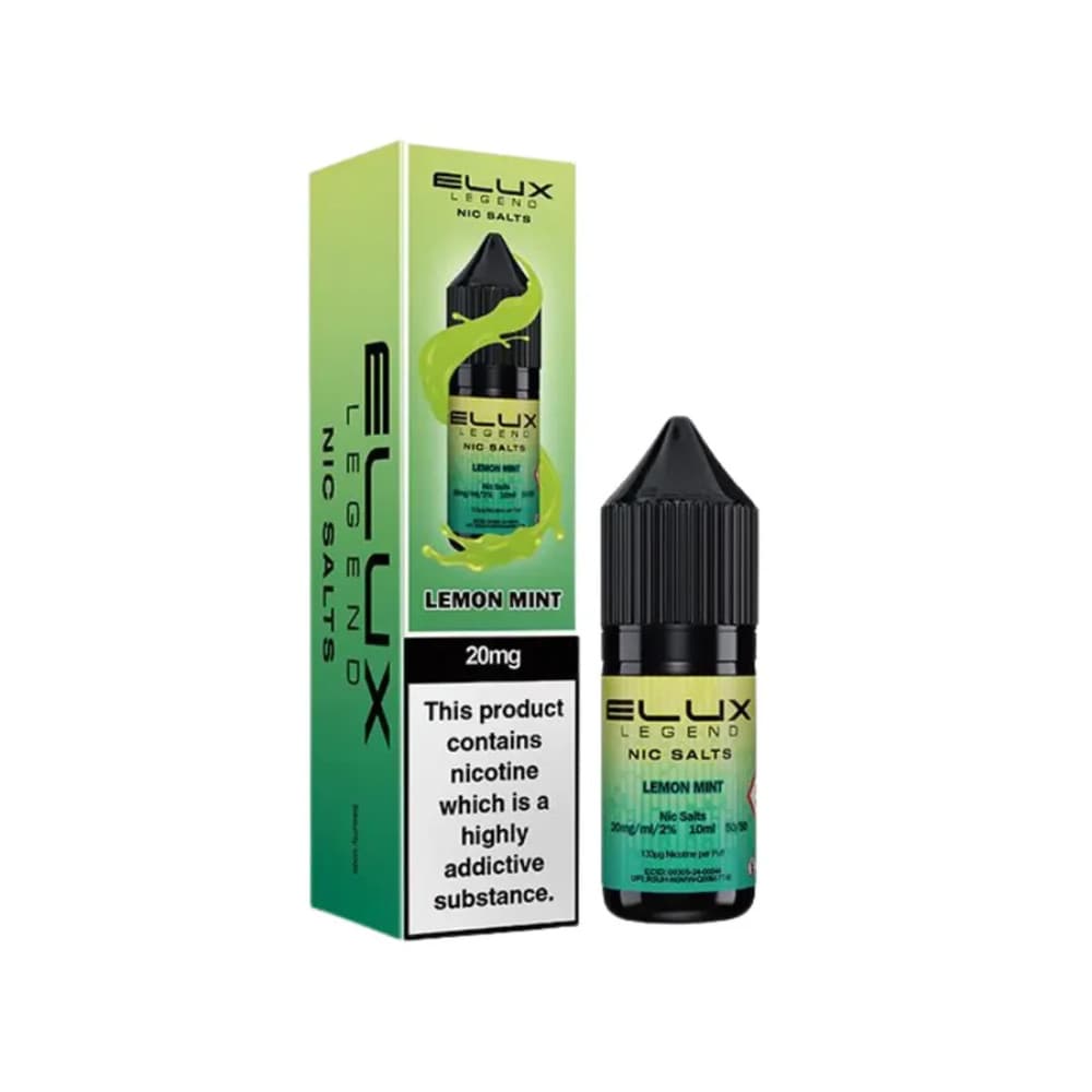  Lemon Mint / 20mg Elux Legend Nic Salts E-Liquids 10ml Box of 10