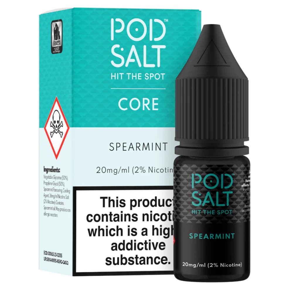  Spearmint / 20mg Pod Salt Core Nic Salts e liquids 10ml Box of 5