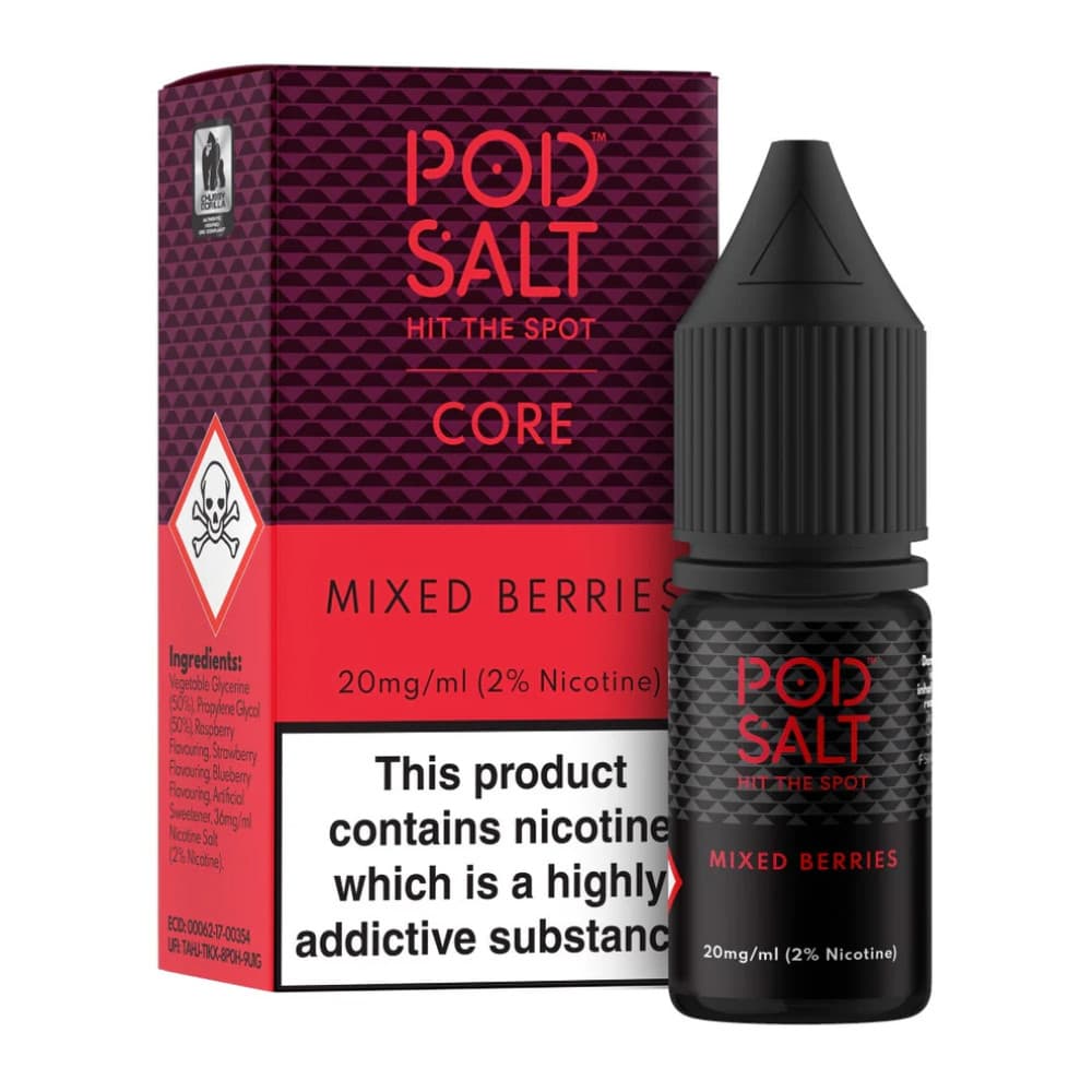  Mixed Berries / 20mg Pod Salt Core Nic Salts e liquids 10ml Box of 5