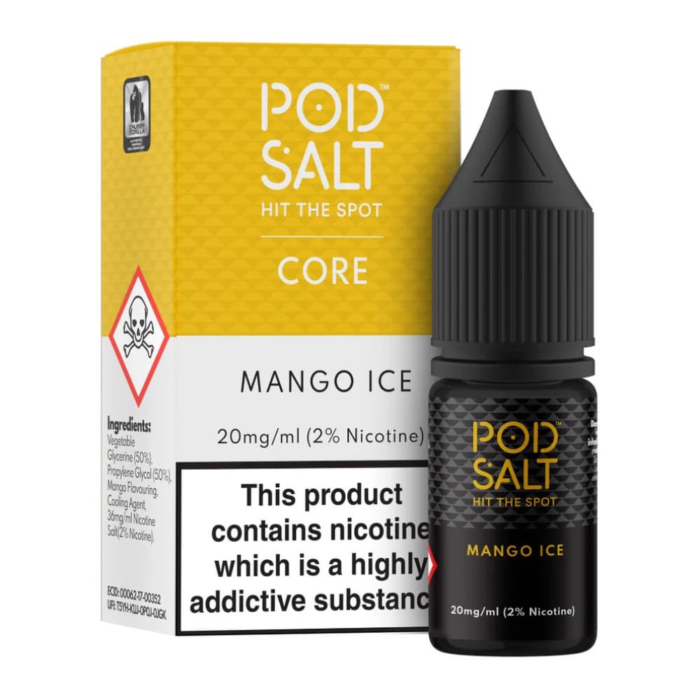 Mango Ice / 11mg Pod Salt Core Nic Salts e liquids 10ml Box of 5