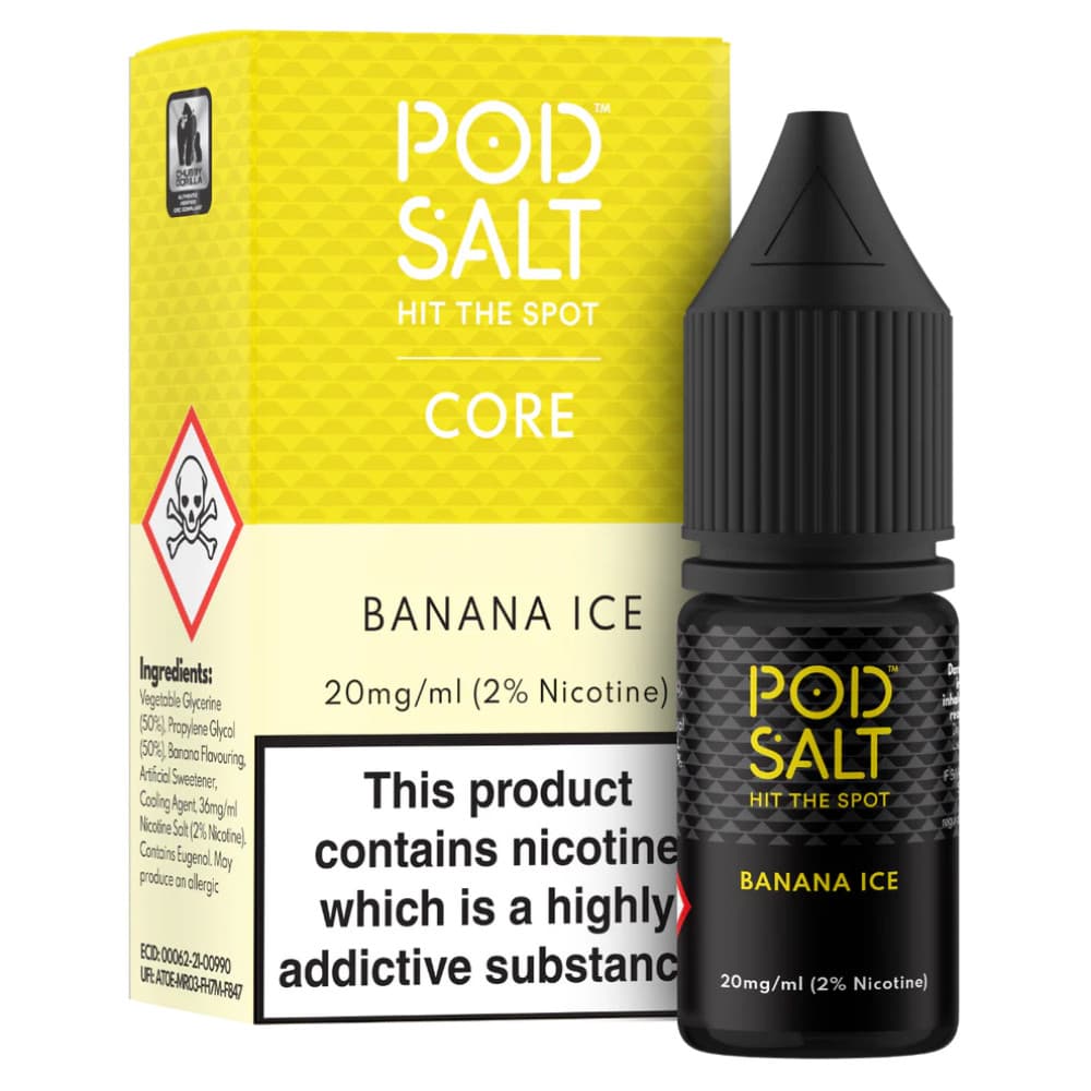  Banana Ice / 11mg Pod Salt Core Nic Salts e liquids 10ml Box of 5