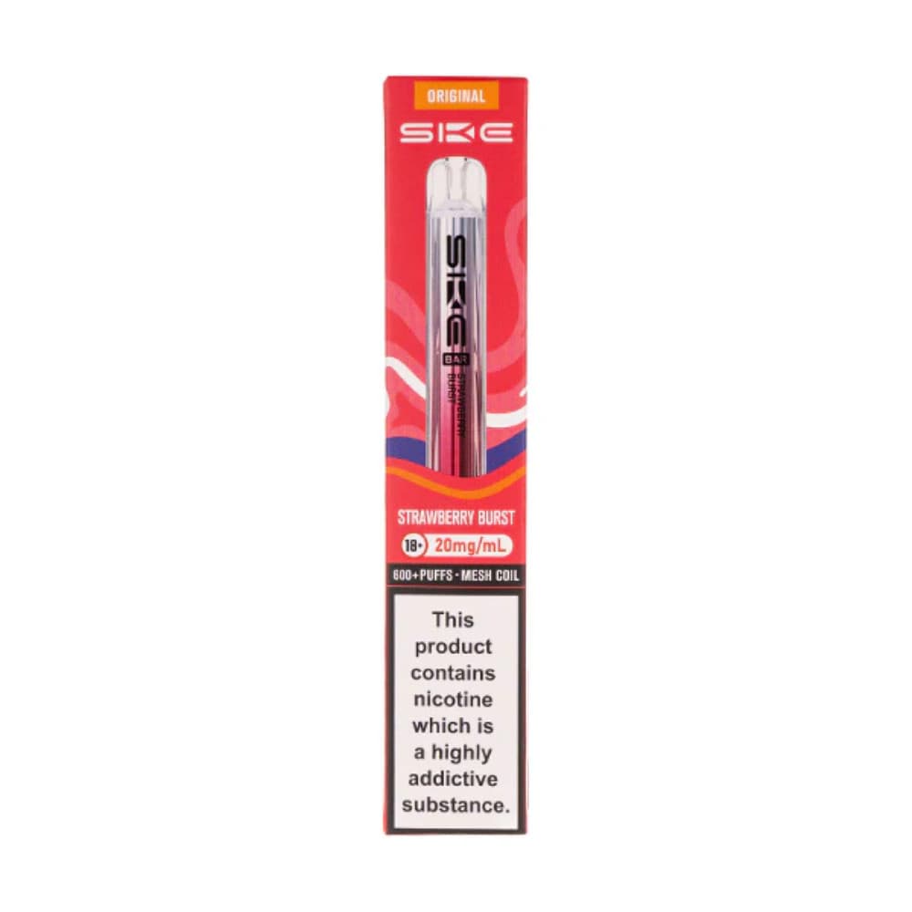  Strawberry Burst Ske Crystal Original 600 Vape Kit Box of 10