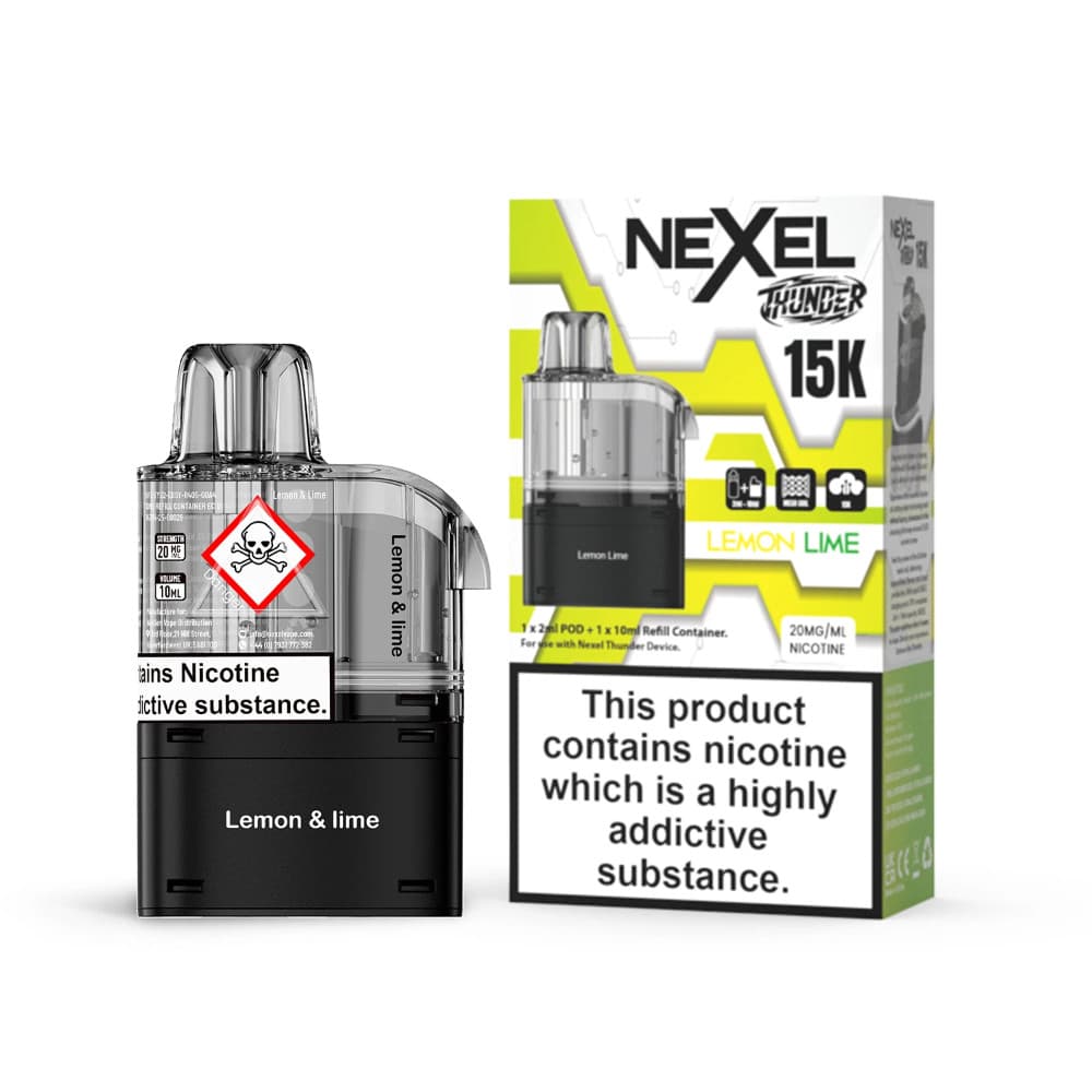  Lemon & Lime Nexel Thunder 15k Pods Pack of 10