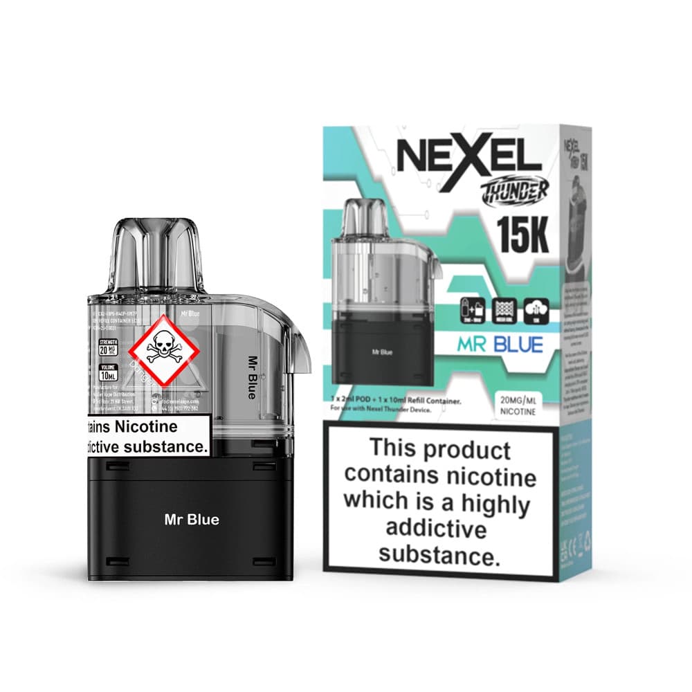 Mr Blue Nexel Thunder 15k Pods Pack of 10