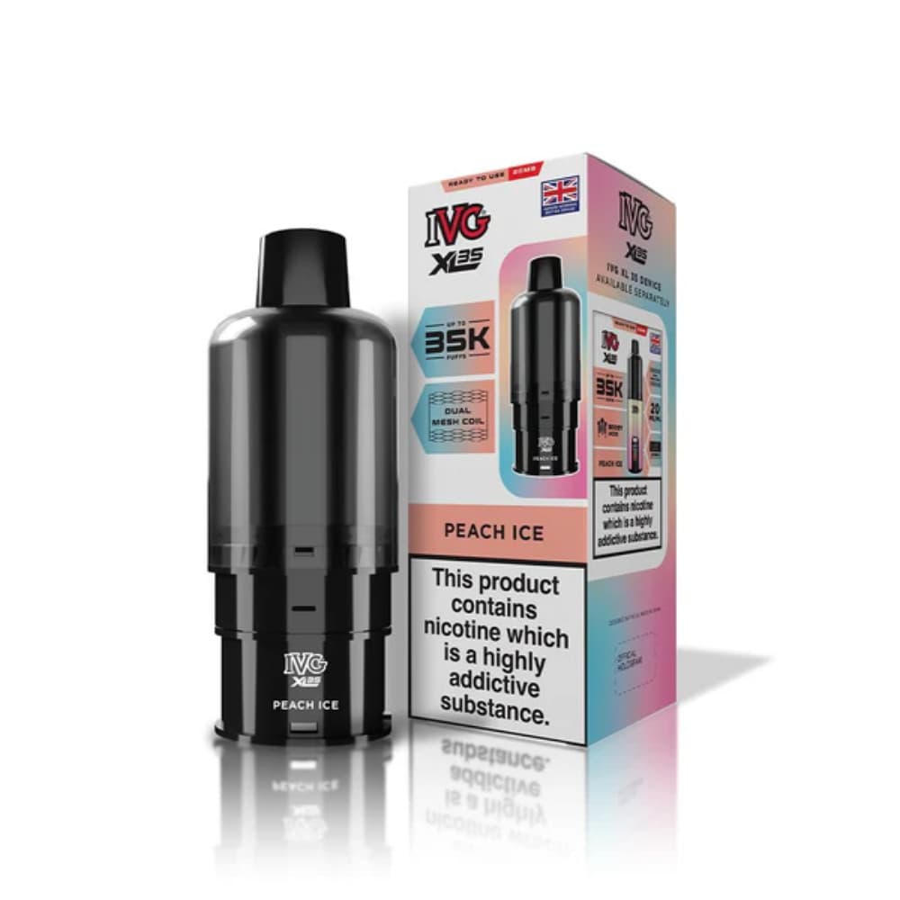  Peach Ice IVG XL 35k Prefilled Pods Pack of 5