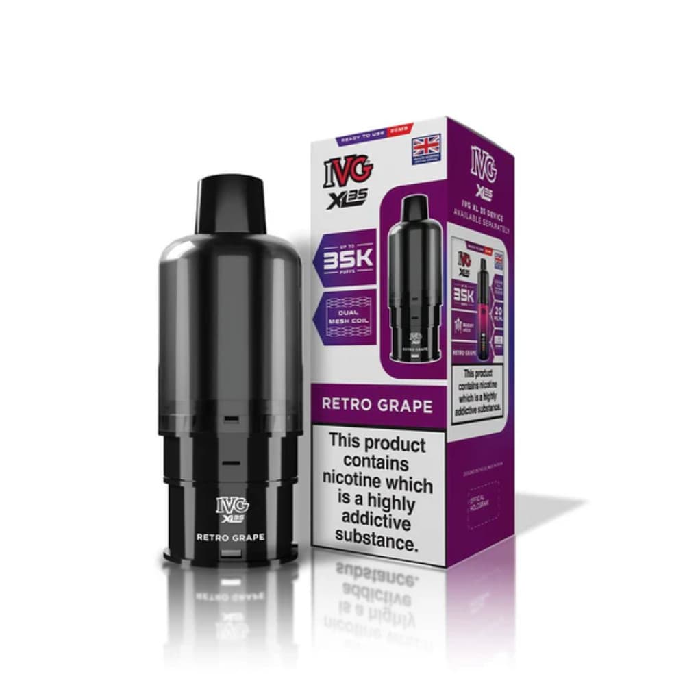  Retro Grape IVG XL 35k Prefilled Pods Pack of 5