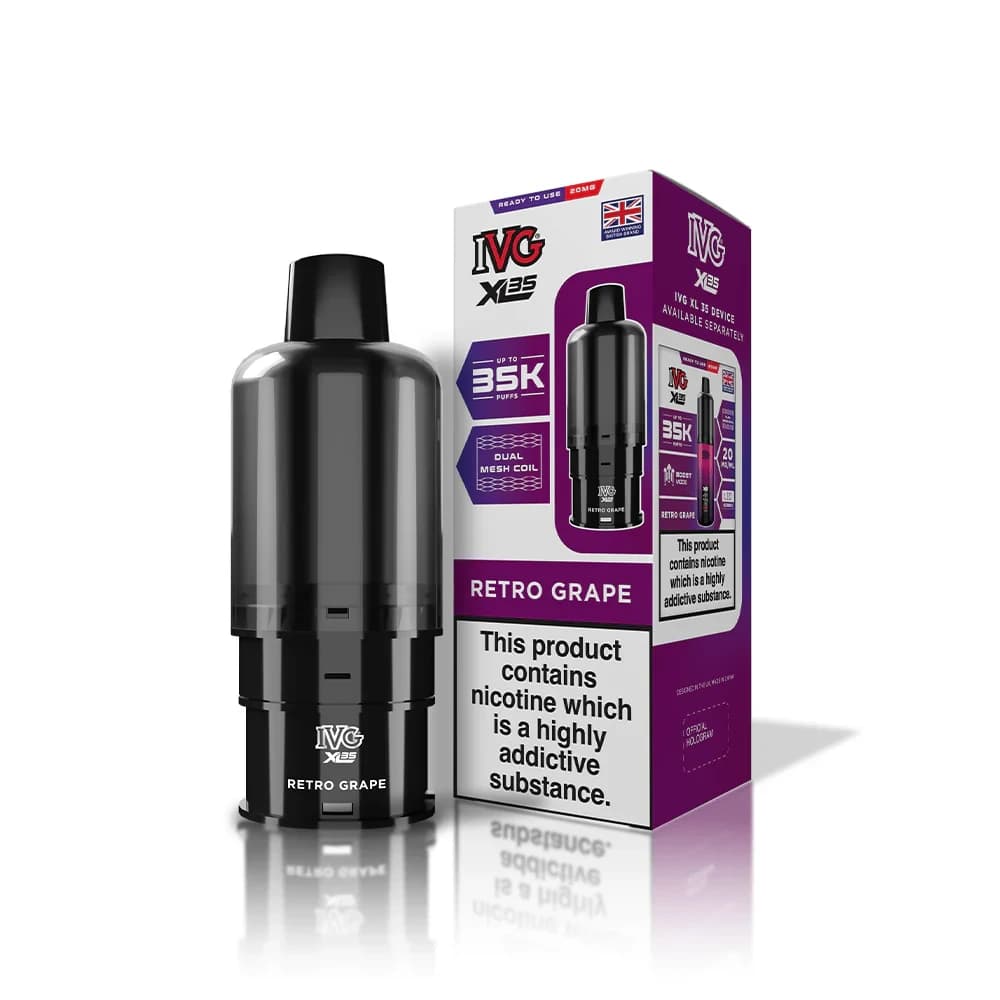  Retro Grape IVG xl 35k Prefilled Pods Pack of 5