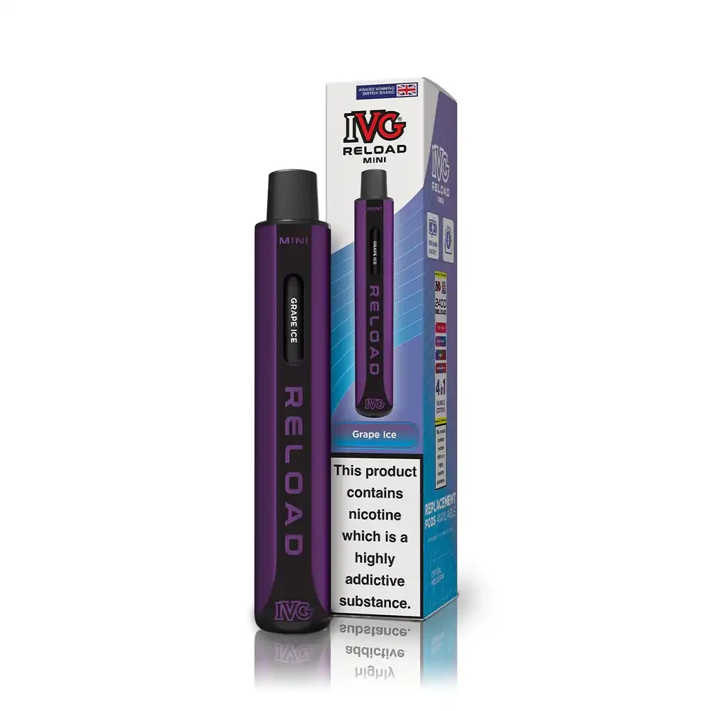  Grape Ice IVG Reload Mini 600 Vape Kit Box of 10