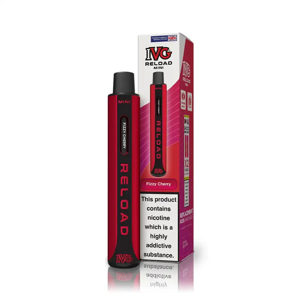  Fizzy Cherry IVG Reload Mini 600 Vape Kit Box of 10