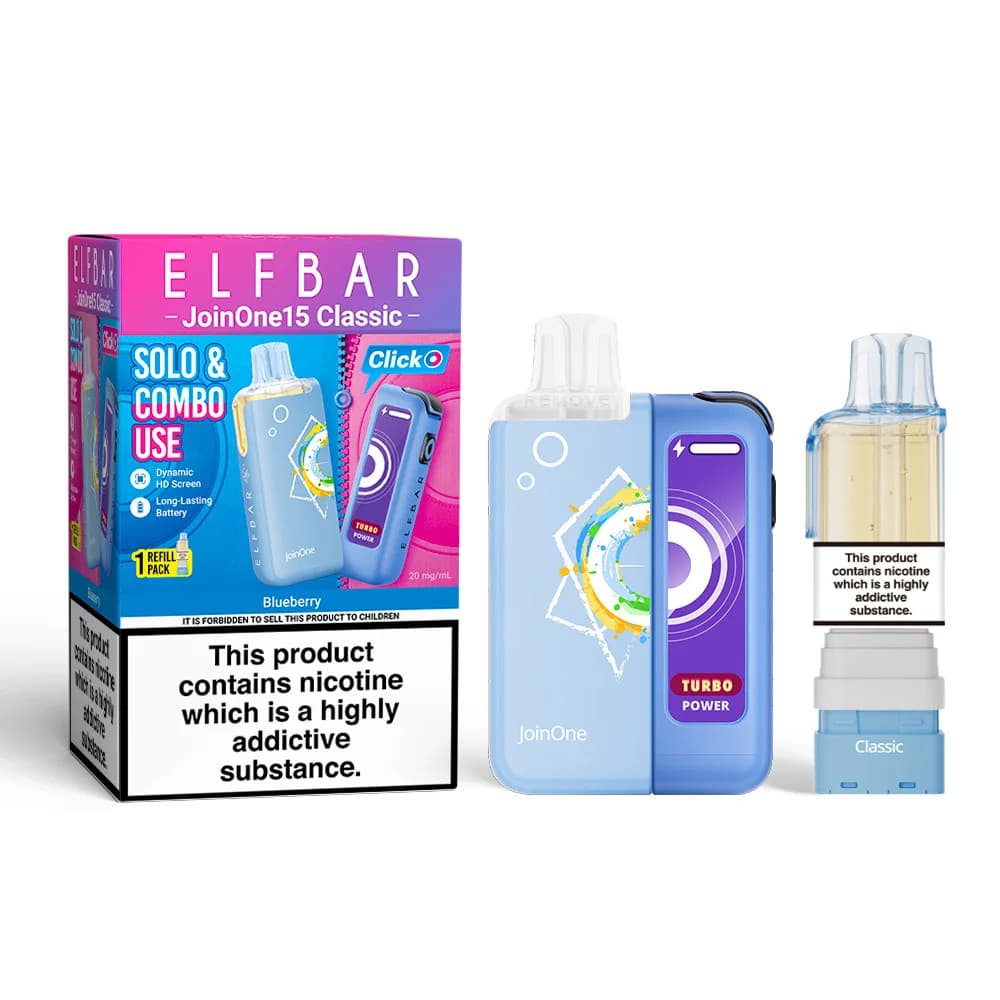  Blueberry Elf Bar JoinOne30 Classic Vape Kit Box of 5