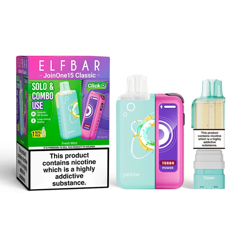  Fresh Mint Elf Bar JoinOne30 Classic Vape Kit Box of 5