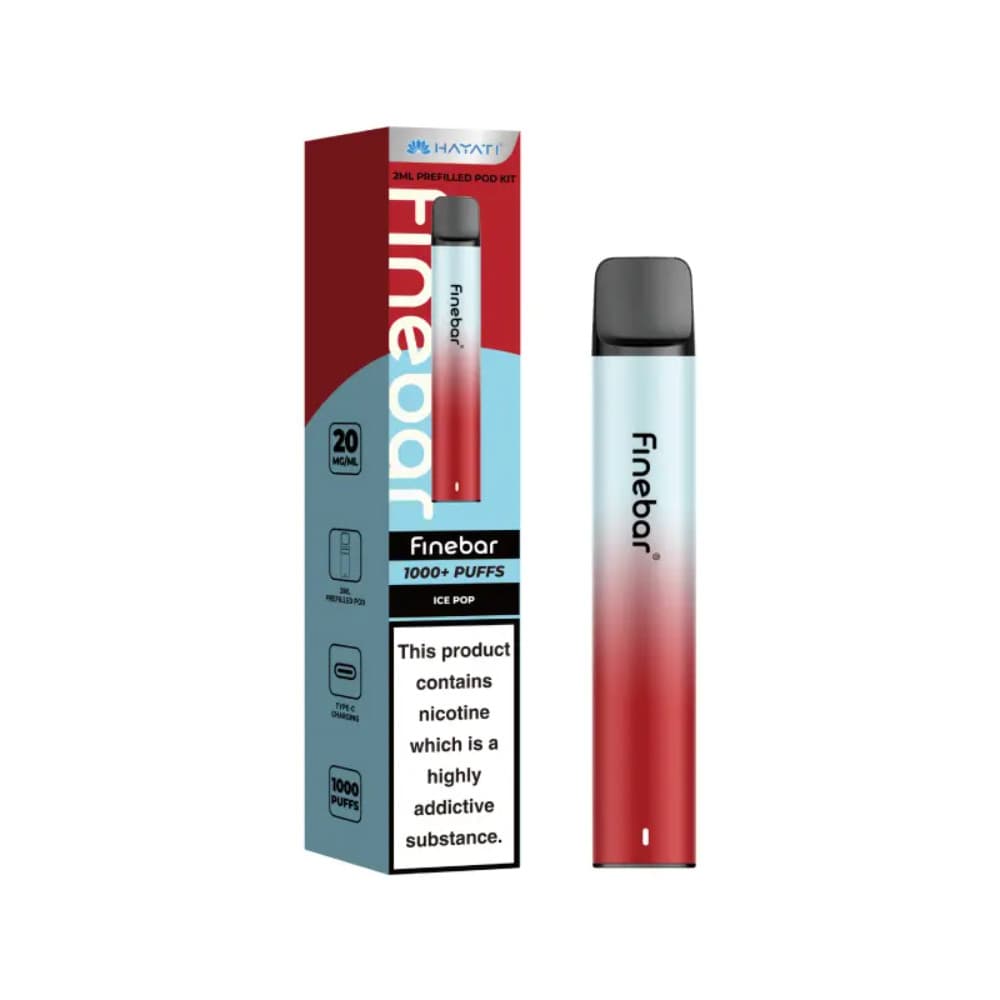  Ice Pop Hayati Finebar Prefilled Vape Kit Box of 10