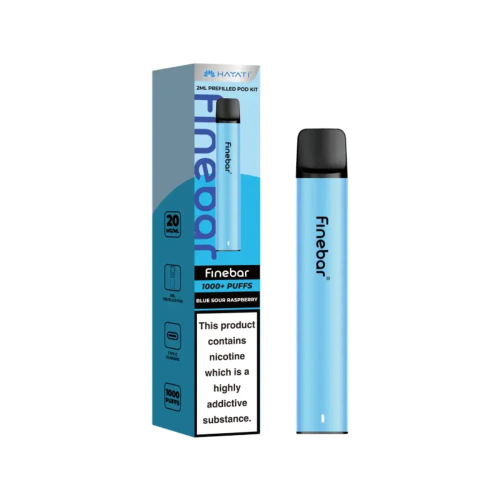  Blueberry Sour Raspberry Hayati Finebar Prefilled Vape Kit Box of 10