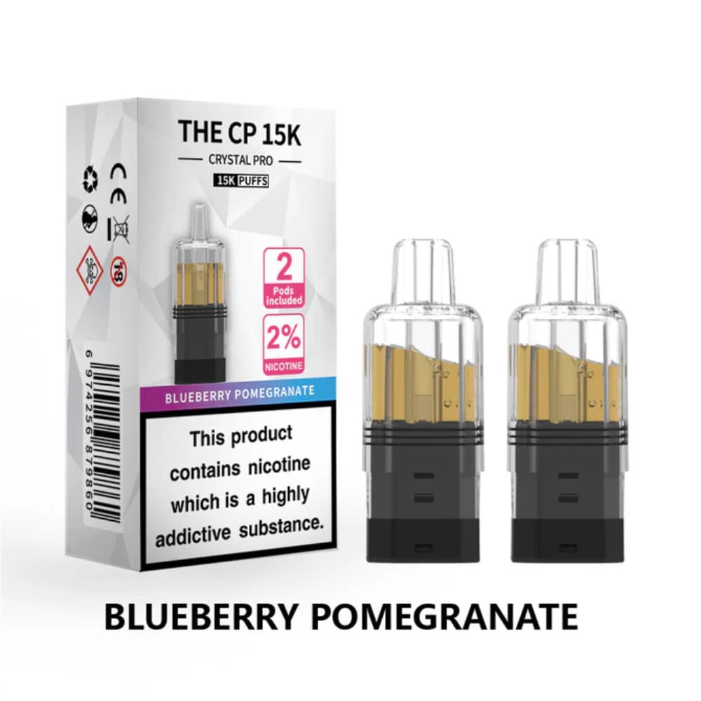 Blueberry Pomegranate Crystal Pro CP 15k Prefilled Pods Pack of 5