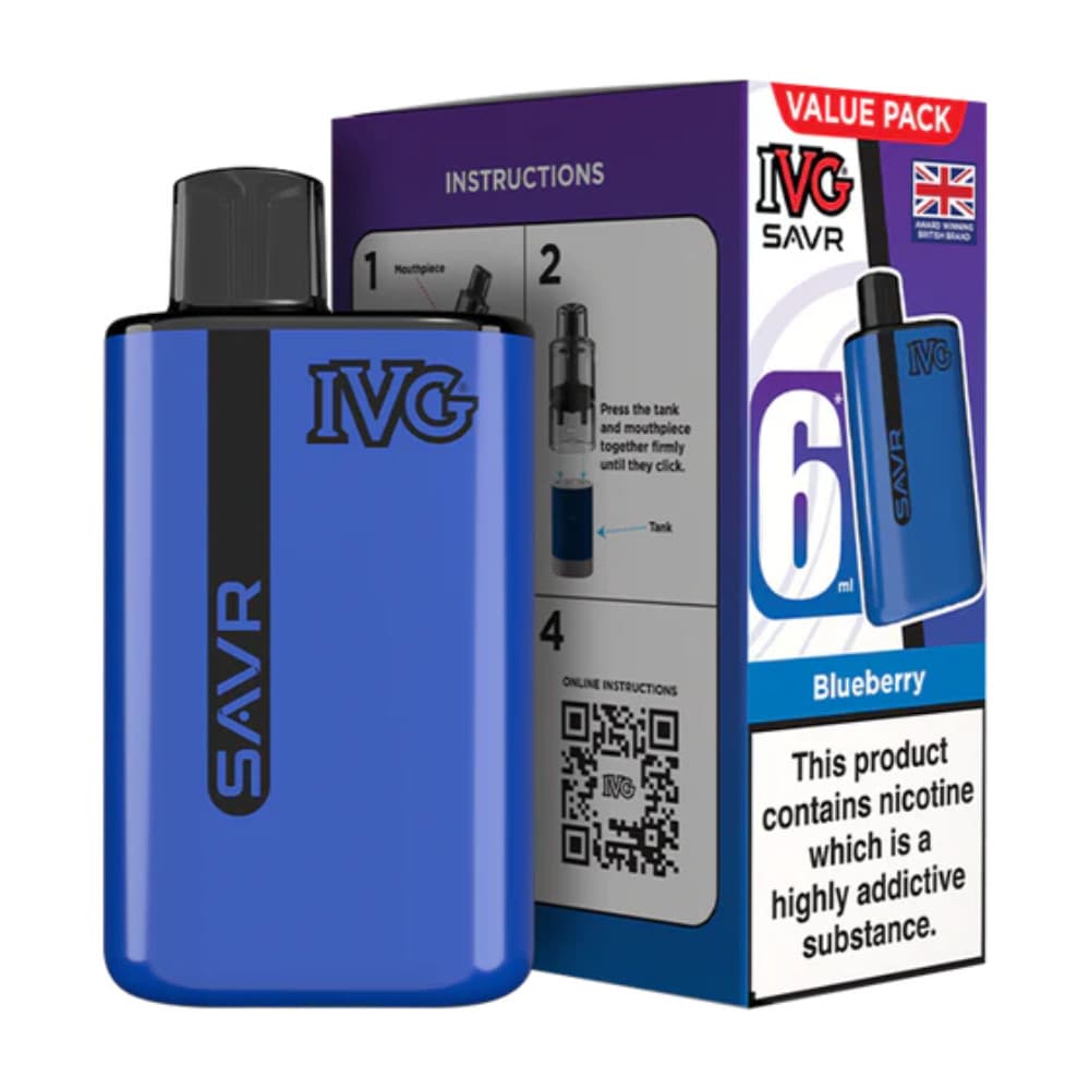  Blueberry IVG Savr 3000 Vape Kit Box of 5