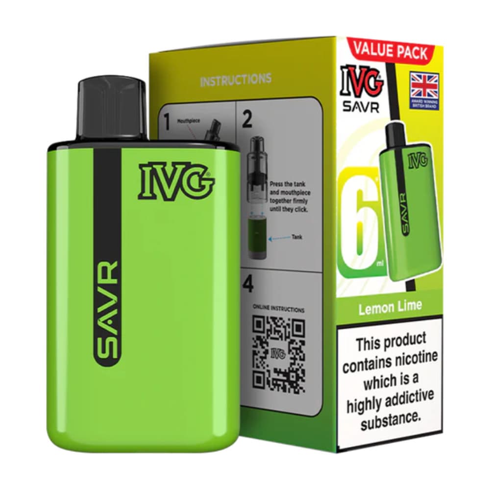  Lemon Lime IVG Savr 3000 Vape Kit Box of 5