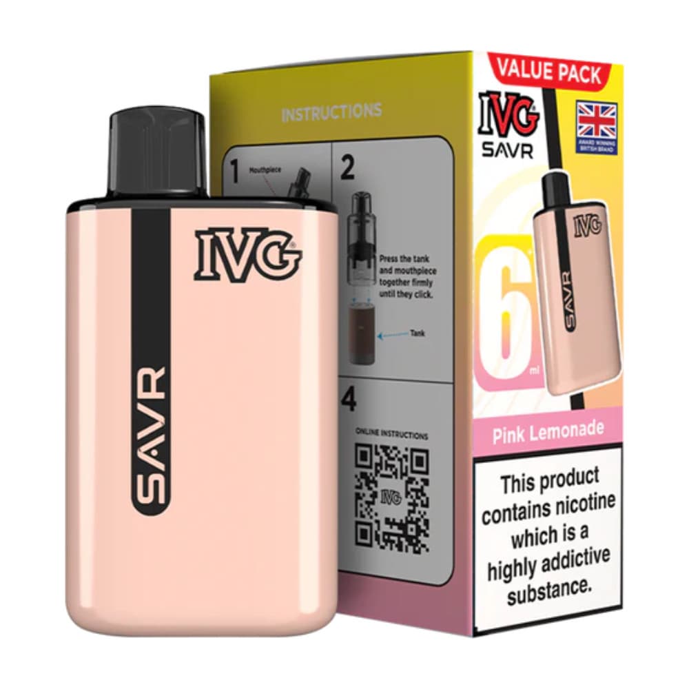  Pink Lemonade IVG Savr 3000 Vape Kit Box of 5
