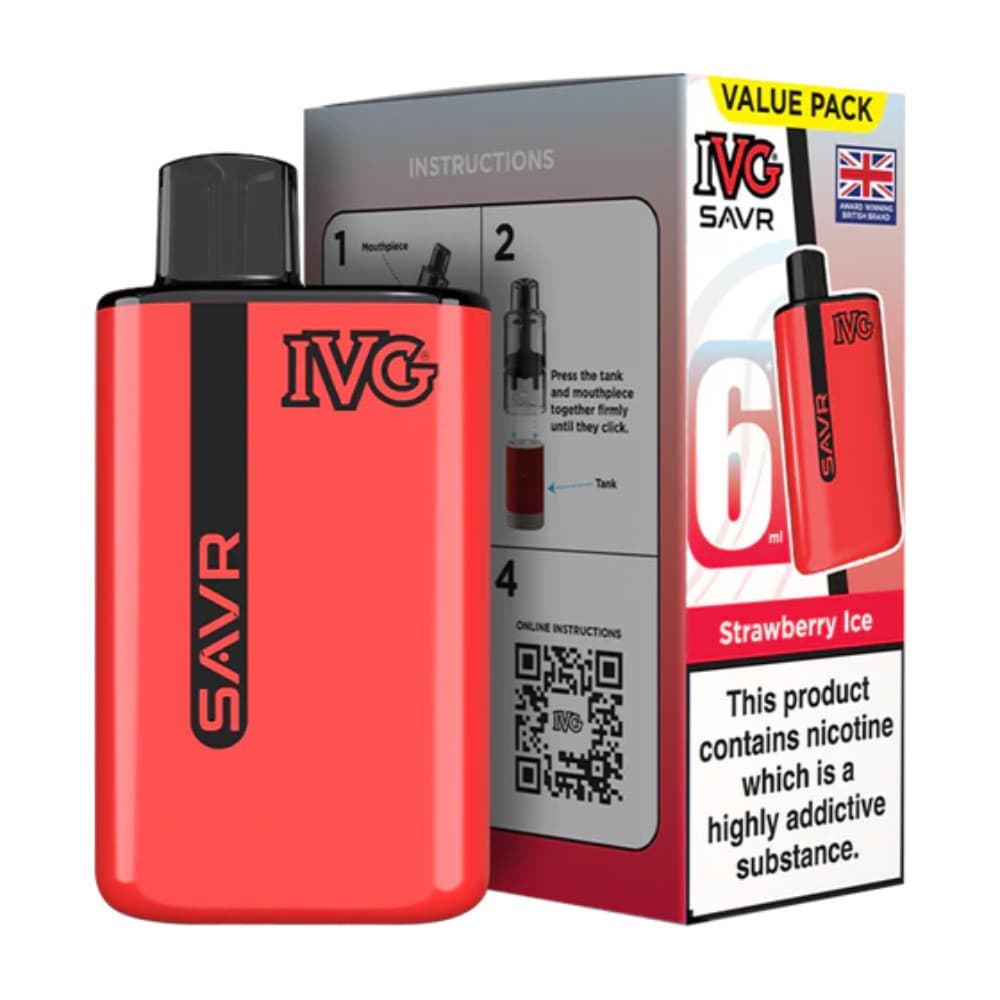  Strawberry Ice IVG Savr 3000 Vape Kit Box of 5