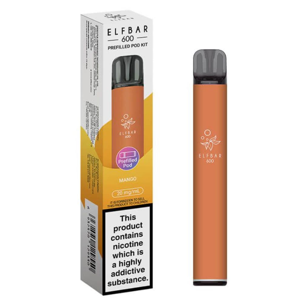  Mango Elf Bar 600 Prefilled Pod Kit Box of 10