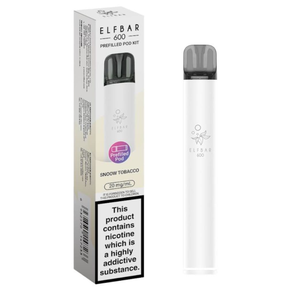  Snoow Tobacco Elf Bar 600 Prefilled Pod Kit Box of 10