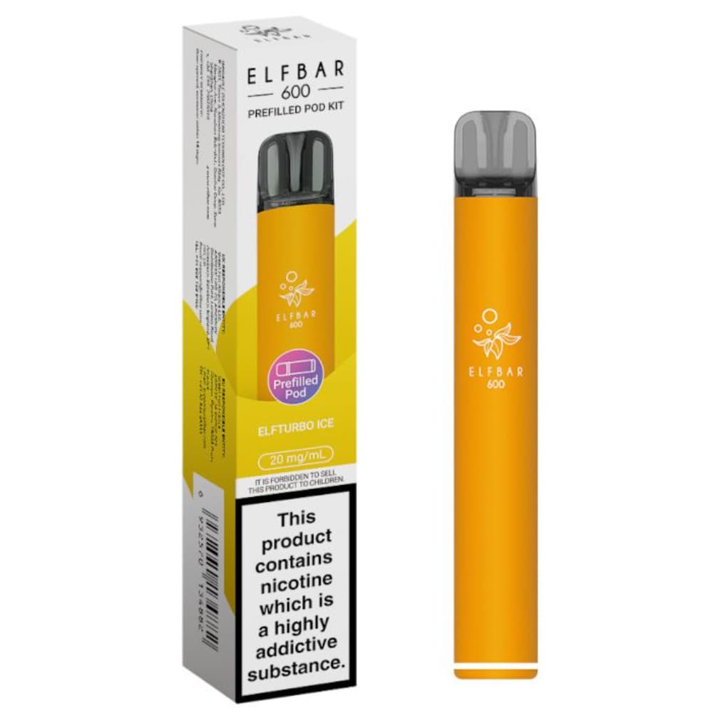  Elfturbo Ice Elf Bar 600 Prefilled Pod Kit Box of 10