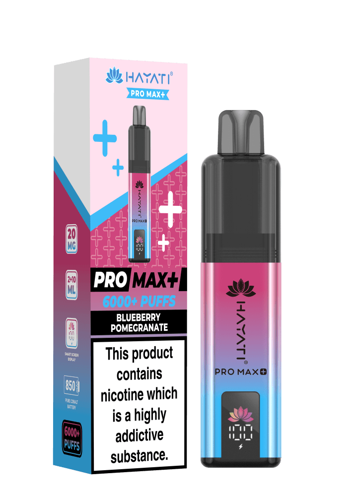  Blueberry Pomegranate Hayati Pro Max Plus 6000 Vape Kit Box of 5