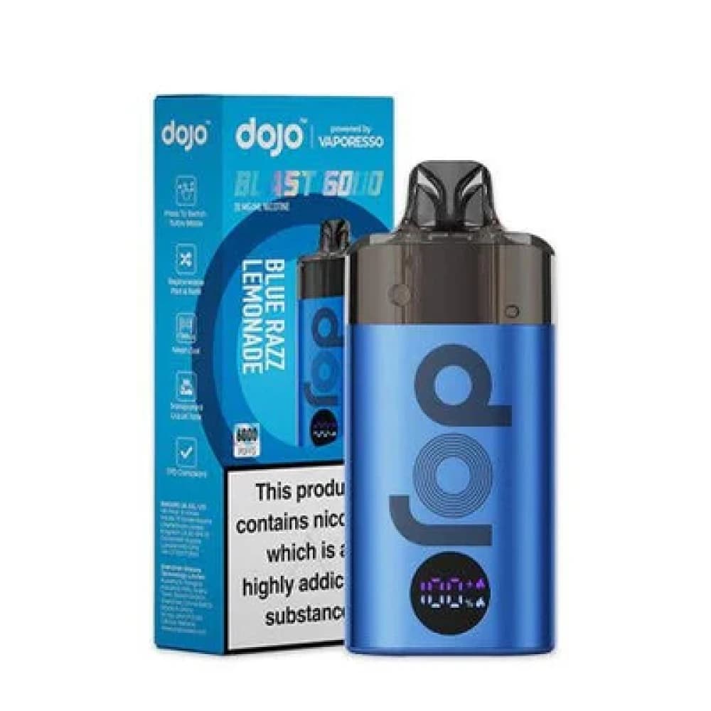  Blue Razz Lemonade Dojo Blast 6000 Vape Kit Box of 5
