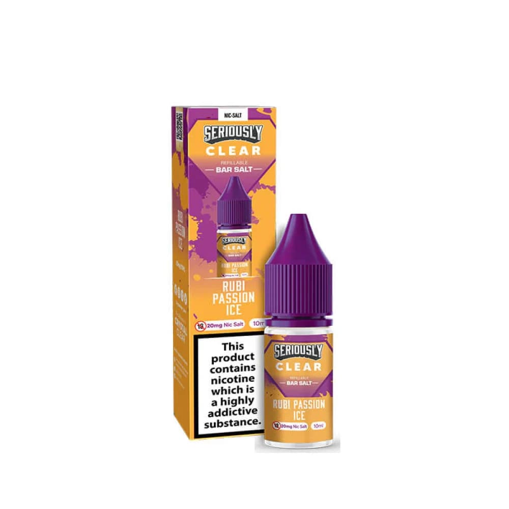  Rubi Passion Ice / 5mg Seriously Clear Bar Salt 10ml Box of 10