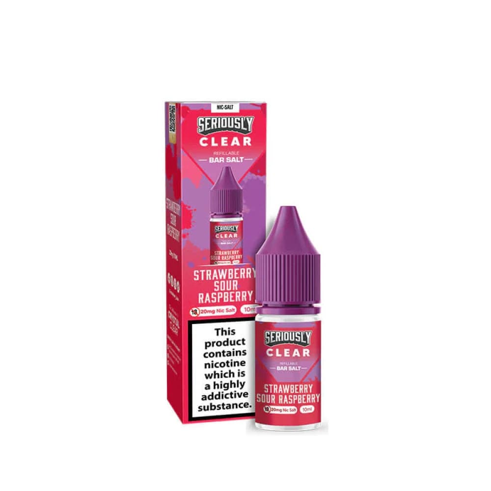 Strawberry Sour Raspberry / 5mg Seriously Clear Bar Salt 10ml Box of 10
