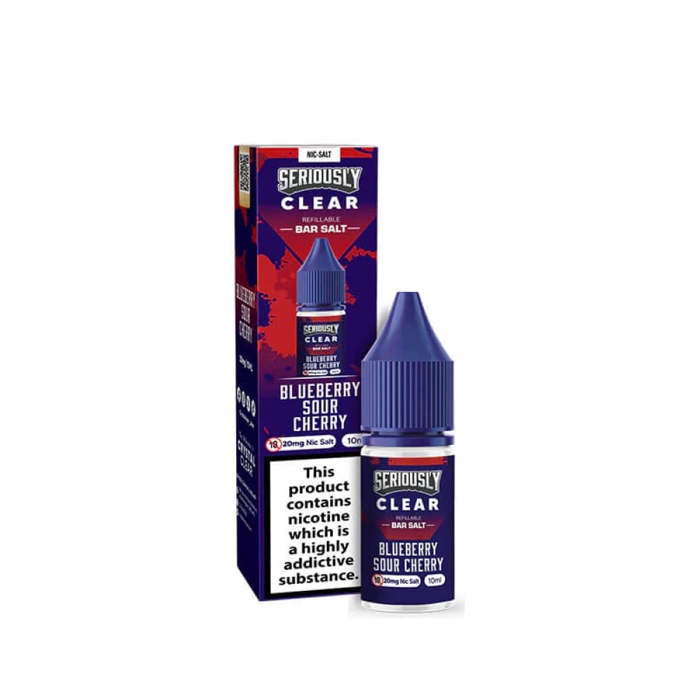  Blue Sour Cherry / 5mg Seriously Clear Bar Salt 10ml Box of 10