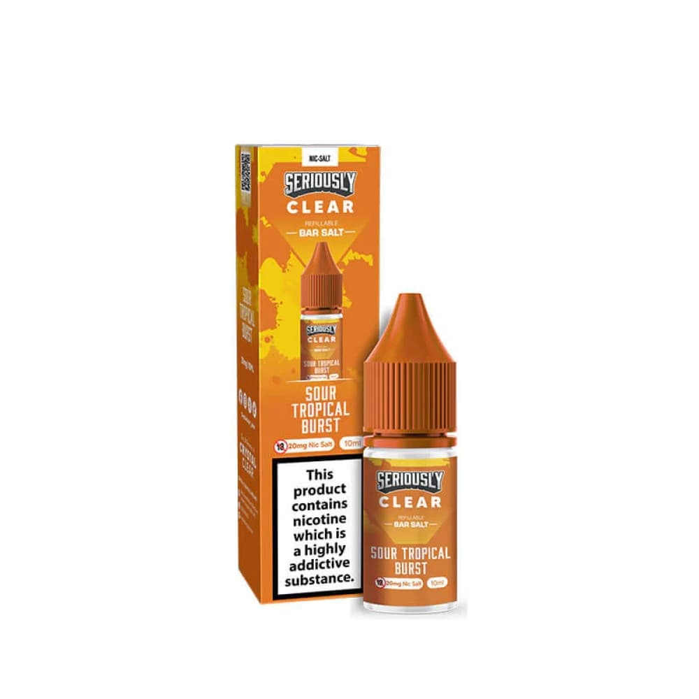  Sour Tropical Burst / 10mg Seriously Clear Bar Salt 10ml Box of 10