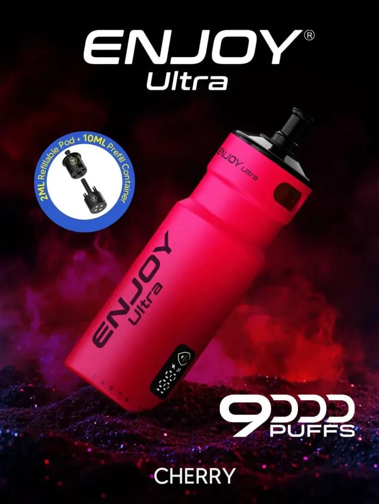  Fizzy Cherry Enjoy Ultra 9000 Vape Kit Box of 5