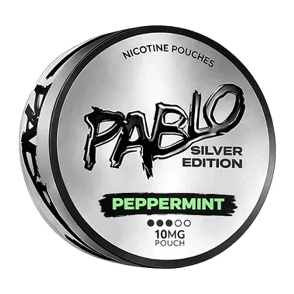  Peppermint (10mg) Pablo Silver Edition Nicotine Pouches Pack of 10