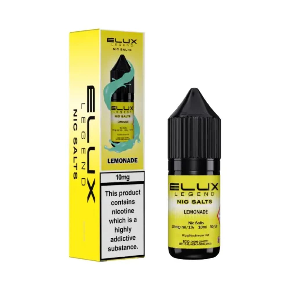  Lemonade / 20mg Elux Legend Nic Salts E-Liquids 10ml Box of 10