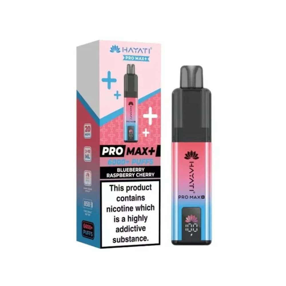  Blueberry Raspberry Cherry Hayati Pro Max Plus 6000 Vape Kit Box of 5