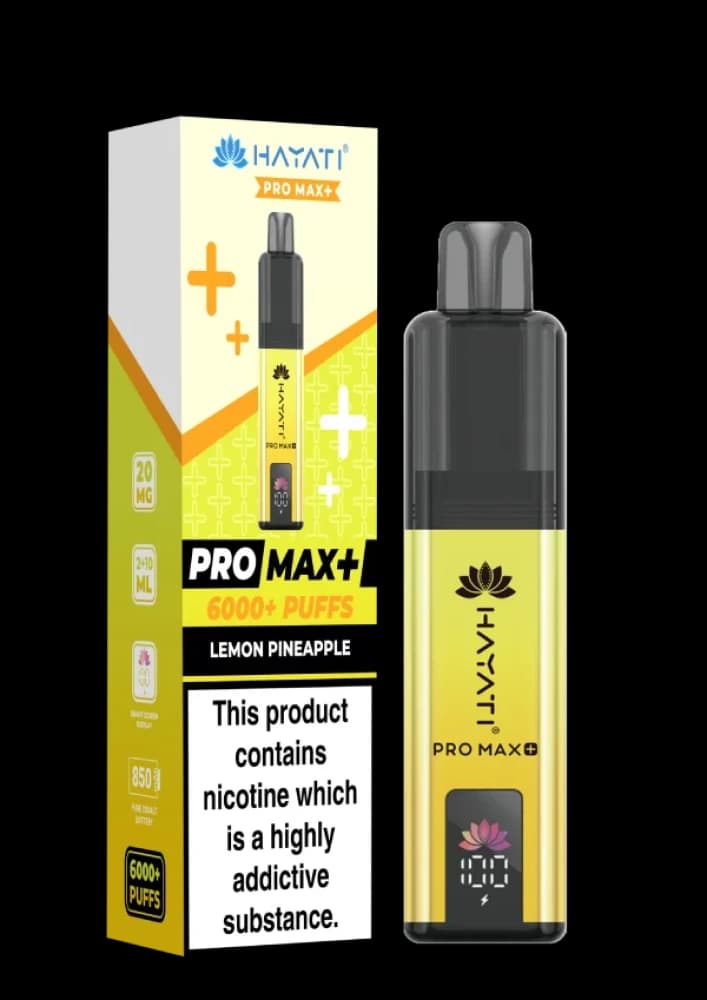  Lemon Pineapple Hayati Pro Max Plus 6000 Vape Kit Box of 5