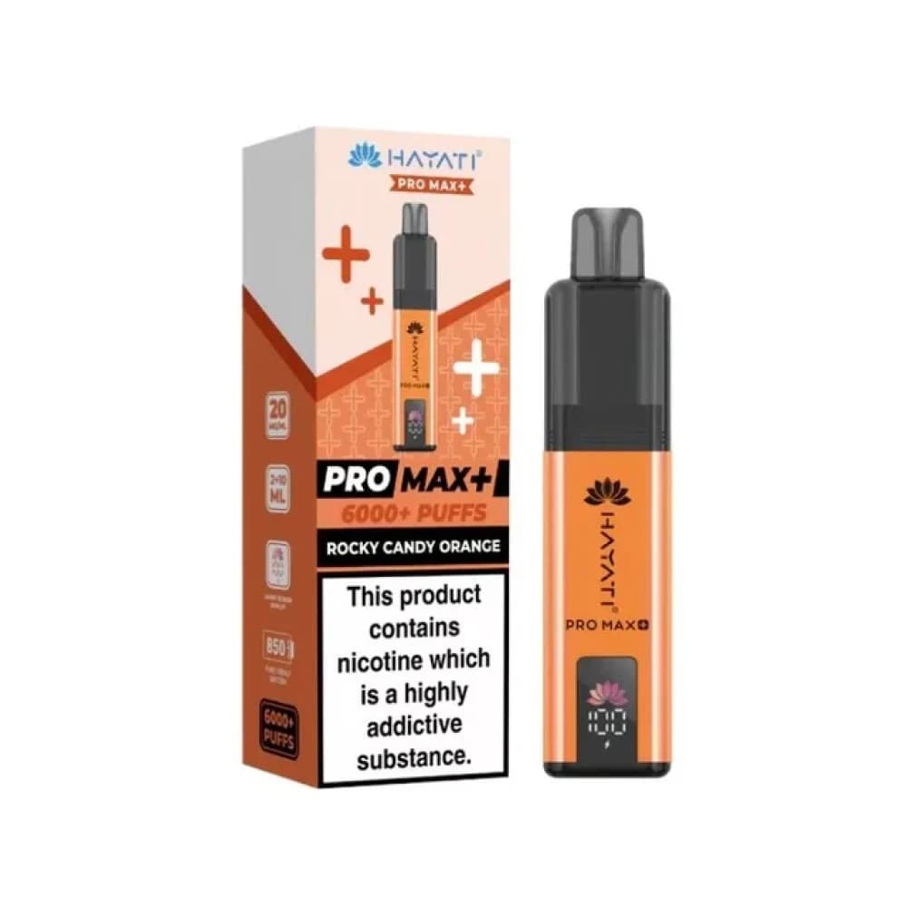  Rocky Candy Orange Hayati Pro Max Plus 6000 Vape Kit Box of 5