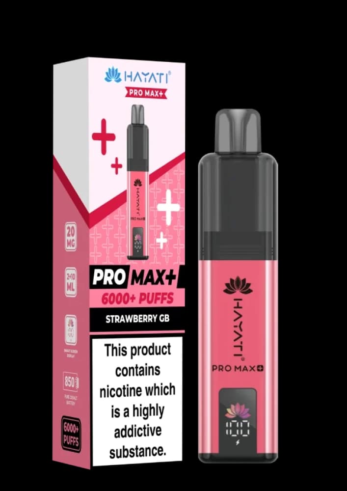  Strawberry GB Hayati Pro Max Plus 6000 Vape Kit Box of 5