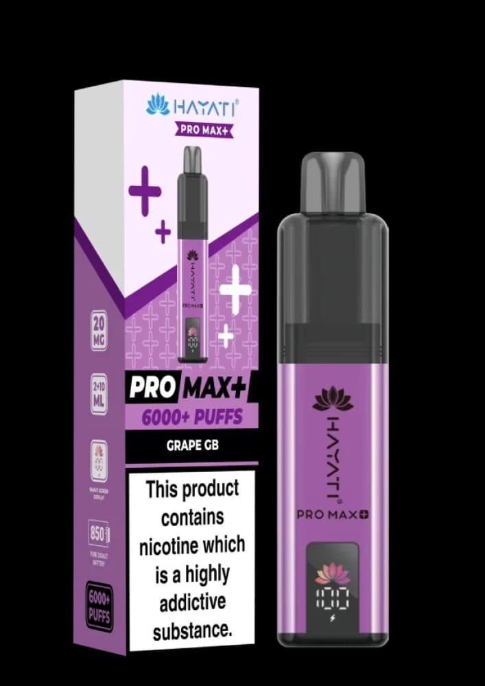 Grape GB Hayati Pro Max Plus 6000 Vape Kit Box of 5