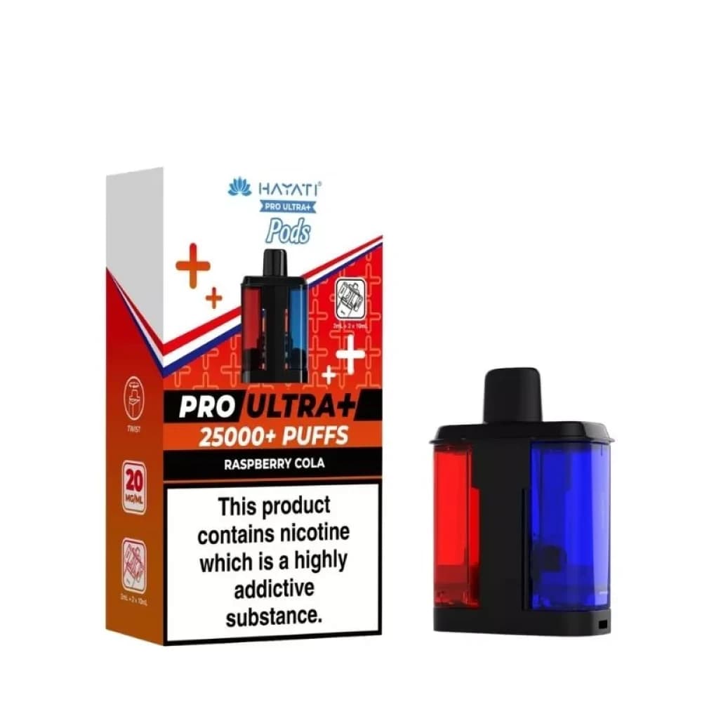  Raspberry Cola Hayati Pro Ultra Plus 25K Pods Pack of 5