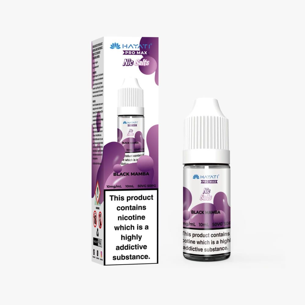  Black Mamba / 20mg Hayati Pro Max Nic Salts E-Liquids 10ml Box of 10