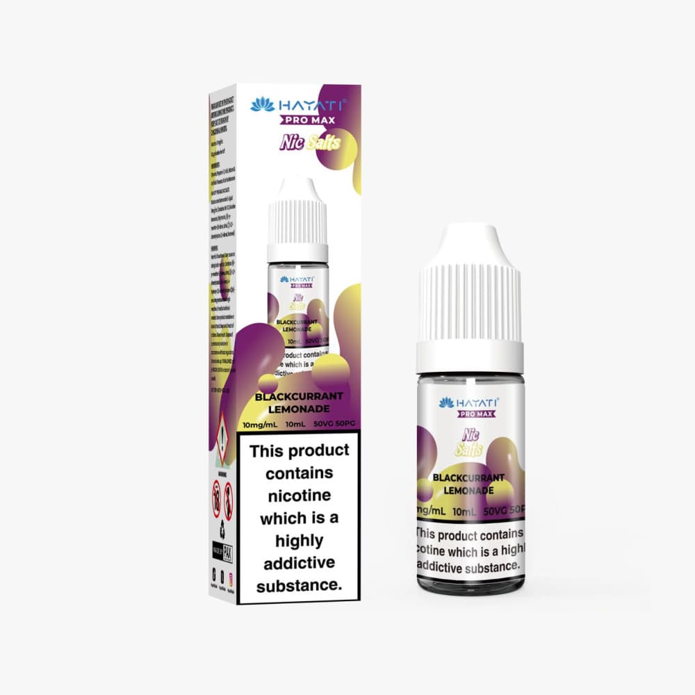  Blackcurrant Lemonade / 10mg Hayati Pro Max Nic Salts E-Liquids 10ml Box of 10