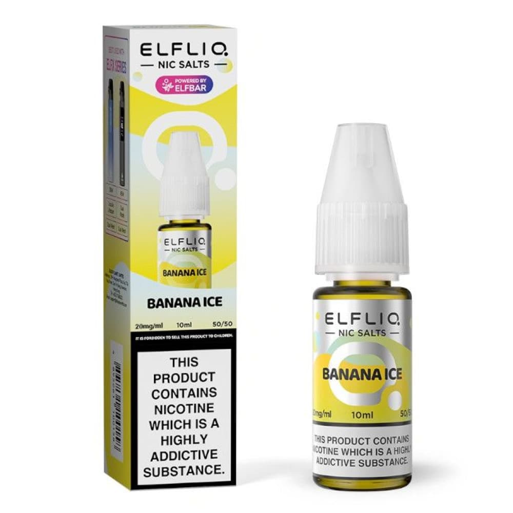  Banana Ice / 20mg Elf Bar Elfliq Nic Salt E-Liquids 10ml Box of 10